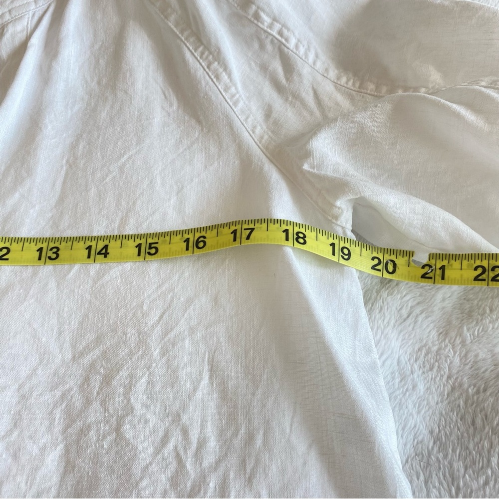 Tommy Bahama Linen Blouse in White | Sz S - Picture 9 of 10